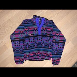 Vintage. Columbia. Pull Over. Half Button fleece🍊